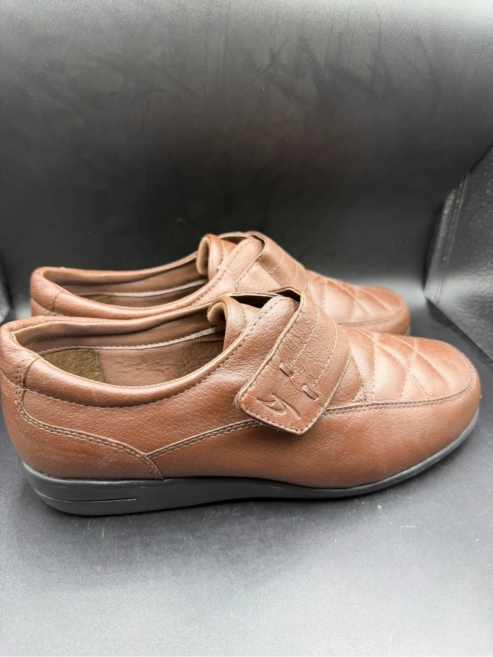Men's Brown Leather Comfort Slip-On Shoes